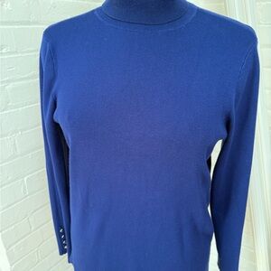Chico's Blue Turtleneck Sweater